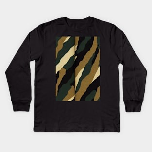 Camouflage Army Pattern, a perfect gift for all soldiers, asg and paintball fans and everyday use! #12 Kids Long Sleeve T-Shirt